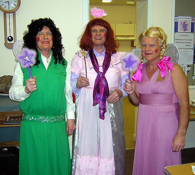 The Three Fairies. Left to right: Joe Cameron, Willie Gardiner and Peter McLeish