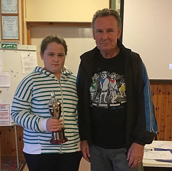 2018 Prizewinner Cara Meikle with Gilbert Dobbie